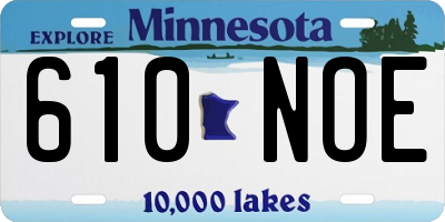 MN license plate 610NOE