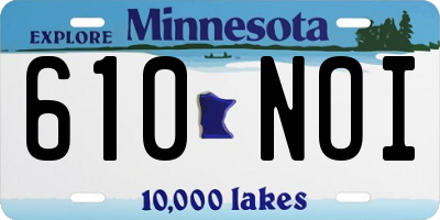 MN license plate 610NOI