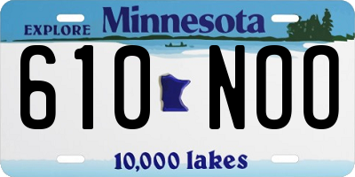 MN license plate 610NOO