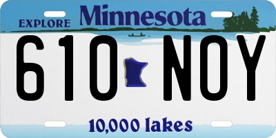 MN license plate 610NOY