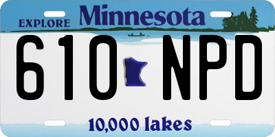 MN license plate 610NPD
