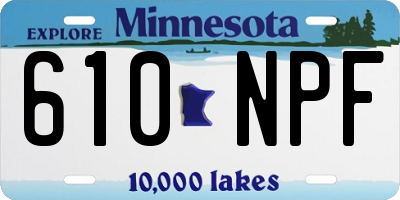 MN license plate 610NPF