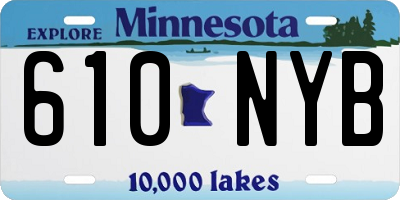 MN license plate 610NYB