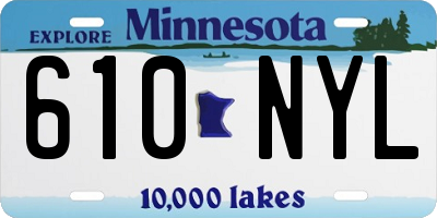MN license plate 610NYL