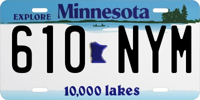 MN license plate 610NYM