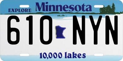 MN license plate 610NYN