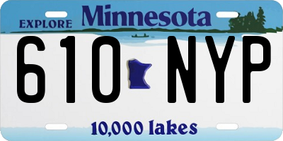 MN license plate 610NYP