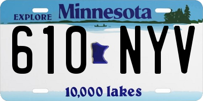 MN license plate 610NYV
