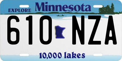 MN license plate 610NZA