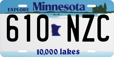 MN license plate 610NZC