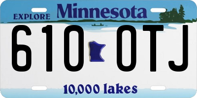 MN license plate 610OTJ