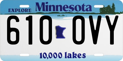 MN license plate 610OVY