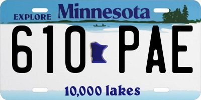 MN license plate 610PAE