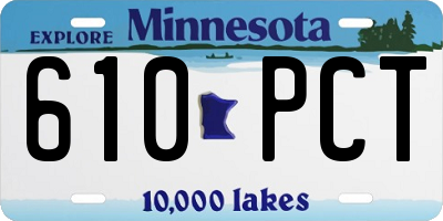 MN license plate 610PCT