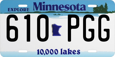MN license plate 610PGG