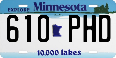 MN license plate 610PHD