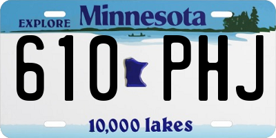 MN license plate 610PHJ
