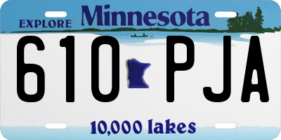 MN license plate 610PJA