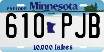 MN license plate 610PJB