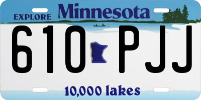 MN license plate 610PJJ