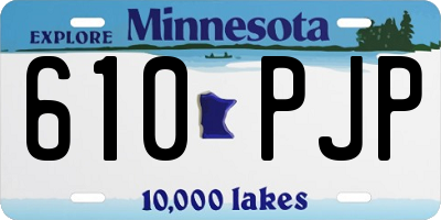 MN license plate 610PJP
