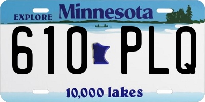 MN license plate 610PLQ
