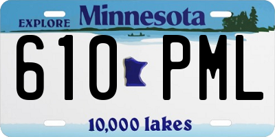 MN license plate 610PML