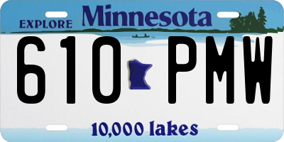 MN license plate 610PMW