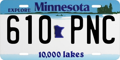 MN license plate 610PNC