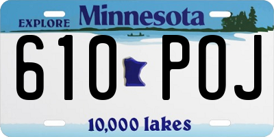 MN license plate 610POJ