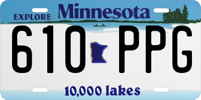 MN license plate 610PPG