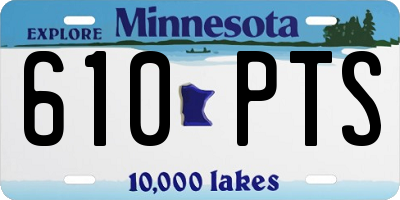 MN license plate 610PTS