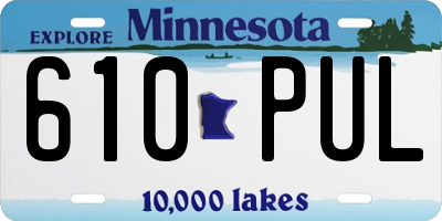 MN license plate 610PUL