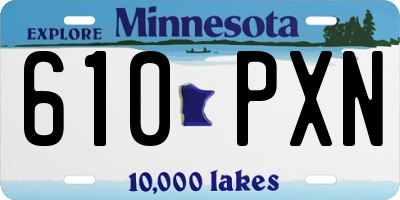 MN license plate 610PXN