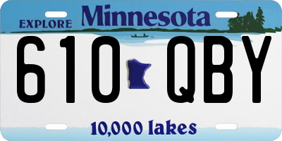 MN license plate 610QBY