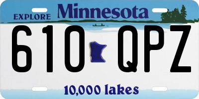 MN license plate 610QPZ