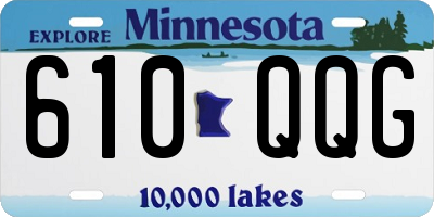 MN license plate 610QQG