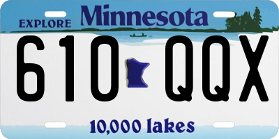 MN license plate 610QQX