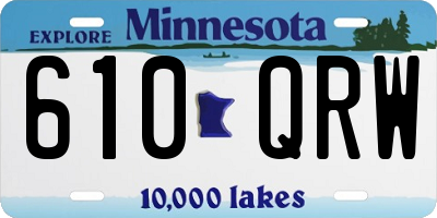 MN license plate 610QRW