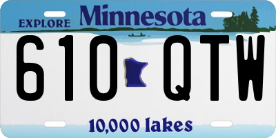 MN license plate 610QTW