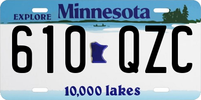 MN license plate 610QZC