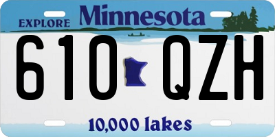 MN license plate 610QZH