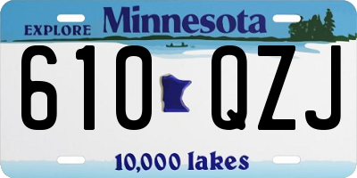 MN license plate 610QZJ