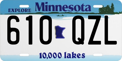 MN license plate 610QZL
