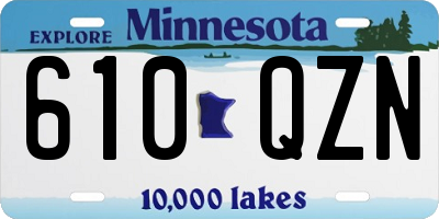 MN license plate 610QZN