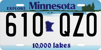 MN license plate 610QZO