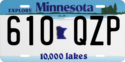 MN license plate 610QZP