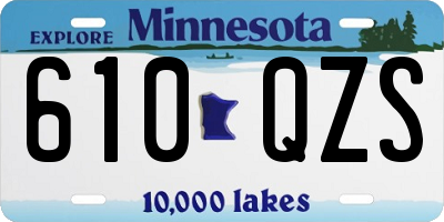 MN license plate 610QZS