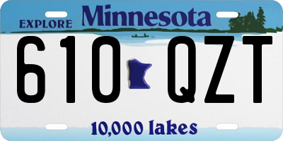MN license plate 610QZT