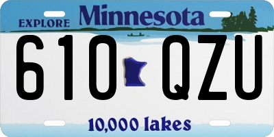 MN license plate 610QZU